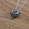 Chains Fashion Vintage Tiny Dead Head Skull Moth Butterfly Pendant Neckalce