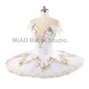 Scene Wear White Gold Professional Ballet Tutu Costumes Paquita Performance for Girls Classical Dress Competition 11 Layer 0157