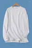 Pull à capuche en coton pour femmes, pull de printemps, grand, Slim, col rond, manches longues, chemise décontractée, 14752