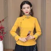 Vêtements ethniques 2023 Style chinois femmes Qipao hauts National Hanfu Blouse élégant rétro Zen chine traditionnel chemise Tang costume ample