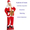 Juldekorationer Santa Claus Electric Old Man 1.8m prydnadsmusik som spelar saxofon leksak juldekoration 231116