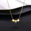 Ultra Simple Style Pendant Necklace S925 Silver Square Micro Set Zircon Necklace European Women Fashion Collar Chain Wedding Party Jewelry Valentine's Day Gift SPC