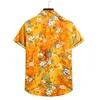 Hommes chemises décontractées grande taille hommes chemise hawaïenne été mode fleur Harajuku manches courtes Maillot France 2023