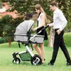 Kinderwagens# Kinderwagen 3 in 1 luxe kinderwagen pasgeboren kinderwagens High Landscape Kinderwagen Opvouwbare kinderwagens babytrolley babykinderwagen Q231116