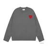 Amis designers amisweater france paris mode huva tröja är jag de coeur broderade en hjärtmönster rund hals jumper par tröjor 12r7