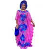 Abbigliamento etnico Set da due pezzi Dashiki Abiti africani per donna Abito da sera con maniche a bambola stampate in pizzo Abito da donna tradizionale abaya musulmano