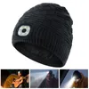 Basker beanie hatt med LED -ljus fast färg hög elasticitet tvättbar ljusstyrka justerbar unisex vinter varmt ljus