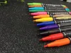 Markers groothandel 12 stuks gekleurde Dual Tip sneldrogende permanente tekenstiften voor stof metalen kwaliteit fineliner voor tekenen 231115