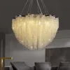 مصابيح قلادة كريستال الفاخرة الحديثة ديكور غرفة المعيشة طعام الثريا غولدن تاسل مصابيح الإضاءة LED