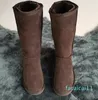 Hochwertige, hochwertige, klassische, hohe Damen-Stiefel, Schneestiefel, Winter-Lederstiefel für Damen