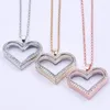 Pendant Necklaces 1Pc Simple Sweet Heart Floating Medaillon For Women Korean Styles Glass Po Locket Chain Men Collier Jewelry