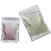 Flera storlekar Frosted Transparent Zip Bag Clear Plastic Staying Bags Snack Tea Packaging Mfere