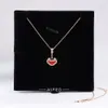 2023 RUYI-vormige ketting massief goud Carneool amulet hanger rode agaat sieraden rose goud originele standaard