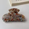 Neue Mode Einfache 8,5 CM Strass Verkrustete Lächelndes Gesicht Greifen Clip Retro Essigsäure Haifisch Clip Haarschmuck