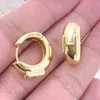 Hoop Earrings Classic Chunky 18K Gold Plated A-Z Letters Huggie Earring Simple Smooth Jewelry Accessories Gifts For