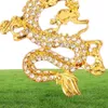 Colliers pendants cz dragon pour femmes hommes de couleur dorée bijoux bijoux de zircone cubique cadeaux de symbole chanceux entier 11694069