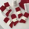 Women Socks Women's Cotton Breathable Christmas Year Red For Girls Fashion Striped Casual Autumn Winter Warm Comfort