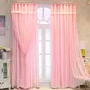 Rideaux rideaux pour enfant salon Double couche princesse fille enfants chambre mariage maison décorative occultant brillant