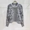 Kobiety Sweters Designer Luksusowe szczeniaki Zapip Około szyi haftowany dzianinowy kardigan w stylu college'u mały płaszcz 2023 świeży i słodki OA5R