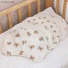 Pillows Comfortable and Cooling Infant Pillow Double Layer Gauzes Buckwheat Filling Pillow Breathable Moon-shaped Baby PillowL231116
