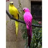 Estatuetas decorativas de 25/35 cm de simulação artesanal Parrot Parrot Creative Feather Lawn Ornament Ornament Animal Bird Garden Prop Decoration