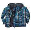 メンズジャケットフランネルシャツジャケット取り外し可能な格子縞の格子されたキルティングの裏地付き屋外冬コート厚いフーディーアウトウェアマンフリースシャツ231116