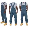Men's Jeans Men Cargo Jumpsuit Big Size Vintage Pocket Denim Bib Overalls Homme Casual Adjustable Suspenders Long Pants Streetwear