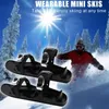 Sledding Mini Generation Ski Skates Adjustable Snow Ski Shoes Skiboard Snowblades Adjustable Bindings Portable Skiing Shoes Snow Board 231116