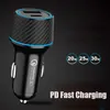 TH215 Car Charger 2 Port USB Smart Fast Charger QC 3.0/2.0 2.4A Smart 3 A for Universal smartphones