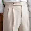 Herenbroeken Lente Vrije tijd Rechte broek met hoge taille Veelzijdige kantoorbroek voor heren Mode Zakelijk Italiaans Parijs Knoopbroek 231115