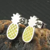 Stud oorbellen groothandel mode ananas roestvrijstalen sieraden voor vrouw meisje bijoux en acier Inoxydable femme ednzatae