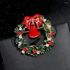 Brooches Luxury Exquisite Christmas Brooch Pin Santa Claus Boot Garland Fashion Jewelry Gift Decoration Women Men