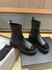 Tasarımcı botları kadın ayak bileği patik kış kanalı deri bot Martin platform mektubu ccity lüks kadın