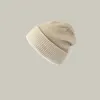 Bérets d'hiver unisexe tricoté chapeau acrylique fibre Skullies bonnets casual solide extérieur mâle femme casquettes chaud coupe-vent loisirs dames