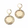 Dangle Earrings Gold Plated Ethiopian Coin Habesha Eritrea Africa Wedding Jewelry Gift