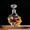 ワイングラスHellodream Luxury Bending Style Crystal Glass Lead-Free Free Whiskey Decanter for Liquor Scotch Bourbon 27.39 Oz 231115