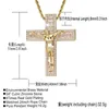 Pendant Necklaces Hip Hop CZ Stone Paved Bling Iced Out INRI Crucifix Jesus Cross Pendants For Men Rapper Jewelry GiftPendant PendantPendant