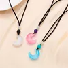 Pendant Necklaces Elegant Crescent Moon Necklace For Women Female Dainty Opal Choker Neck Chain Girls Party Personality Jewelry Gifts