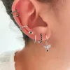 Hoop oorbellen Huggie GS 9mm voor vrouwen chique kleurrijke zirkoon ronde oorbuien kraakbeen tragus 925 sterling zilveren sieraden aros