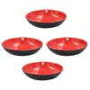 Plates 4pcs Round Sauce Dishes Dipping Bowls Melamine Seasoning Dish Appetizer