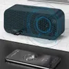 Portabla högtalare Trådlös Bluetooth -högtalare FM Radio Sound Box Desktop Alarm Clock Subwoofer Musik Player Card Bass Högtalare BOOM för all telefon