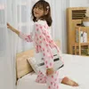 Pigiama da notte da donna per abito da donna Pigiama fragola Kawaii stile coreano Autunno Inverno Pigiama caldo e confortevole Homewear Pigiama 231116