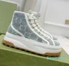 Luxury Designer Canvas Shoes Sneakers Classic Design Version Fashion Running Shoes Tennis Shoes Washed Jacquard Cowboy Women's Ace Version Shoes.