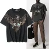 Vêtements de mode de créateurs T-shirts de luxe T-shirts Tendance Br Tendance Br Rep Eagle Dog Print Vtg Lavable Endommagé T-shirt à manches courtes Ins Pur Coton