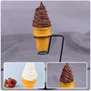 Party Decoration 4 PCS Kids Camping Toys Play Kitchen Fake Ice Cream Cupcake Toppers Simulation Food Cone Decorating Shop Simulated Model