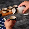 Hip Flasks Style Japonais Rétro Saké Pot Tasses Ensemble Creative Céramique Personnalisé À La Main Bouteille De Vin Bar Cadeau Botellas Maison Drinkware