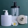 Bottiglie di stoccaggio 300ml/500ml Bottiglia trasparente Contenitore per liquidi Dispenser di sapone Shampoo Lozione Gel doccia Bocca larga Lavaggio delle mani