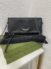 Zadig ZV ketens Tassen Designer Wings Diamond Iron Bag Vrouwen Dames Schoudertas Vintage Rivet Handtas Crossbody Turnus Echte lederen Kruisketen