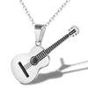 Chaînes Megin D en acier inoxydable guitare instrument de musique pendentif collier pour hommes garçons femmes amis cadeau bijoux de mode Kpop