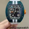 Richardmiler Watches Otomatik Sargı Saati Erkekler Serisi RM029 Otomatik Mekanik Karbon Fiber Malzeme İzle Kullanılmış Tek Saat HBRS